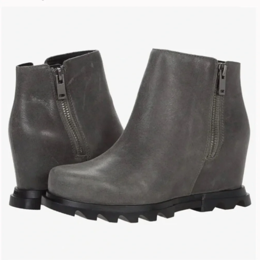 NWB Sorel Women’s Joan Of Arctic Quarry Wedge lll Zip Boot Size 7. - Picture 2 of 11